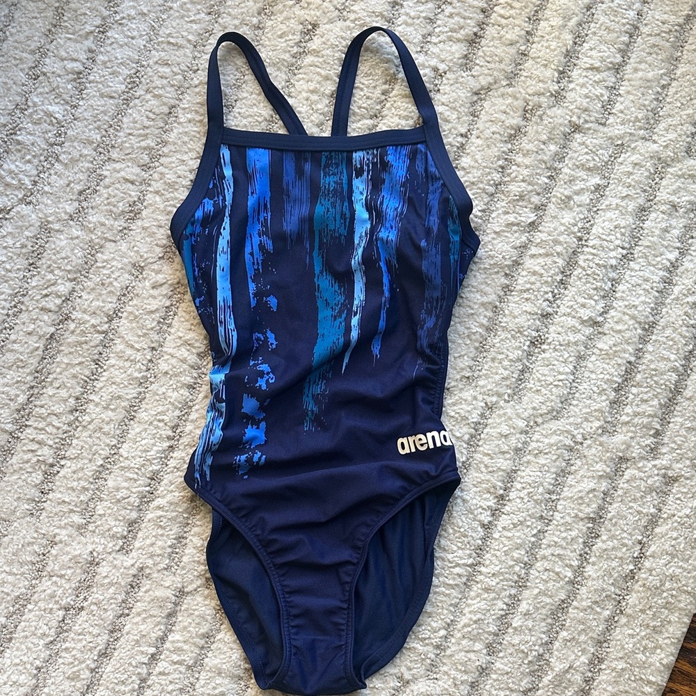 Arena Women's One-Piece Swimsuit - Navy and Blue